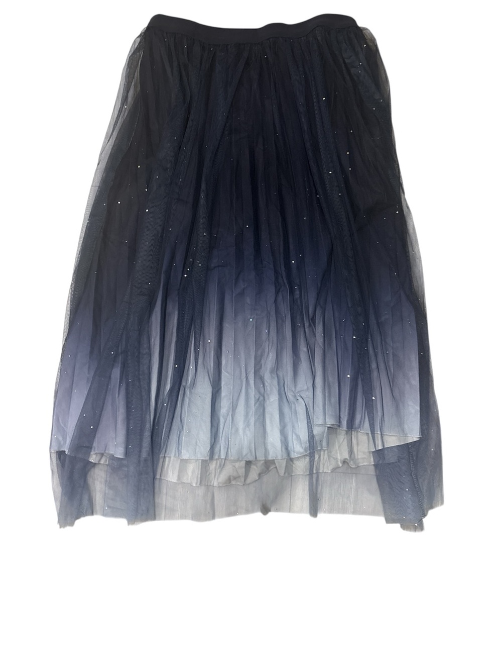 Women's Navy Ombre Tulle Midi Skirt